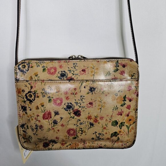 NWT PATRICIA NASH Vallata Crossbody Bag PRAIRIE ROSE TAN FLORAL Leather Nazaire - Picture 8 of 9